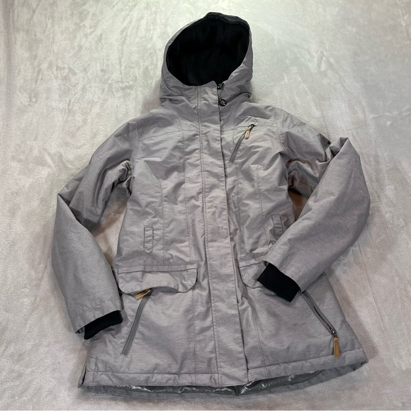 Columbia Carson Pass II Parka Sz M Gray Omni-Heat Winter Coat Hooded Warm - Picture 1 of 16